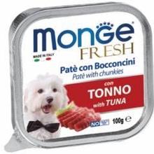 1301 Monge Fresh, паштет с кусочками тунца для собак, ламистр 100гр.