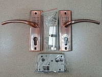 Дверная ручка APS S3011-96-AC с замком Медь