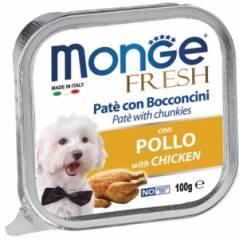 1306 Monge Fresh, паштет с кусочками курицы для собак, уп.16*100гр.