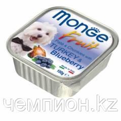 1320 Monge Fruit, паштет из мяса индейки с черникой для собак, уп.16*100гр.