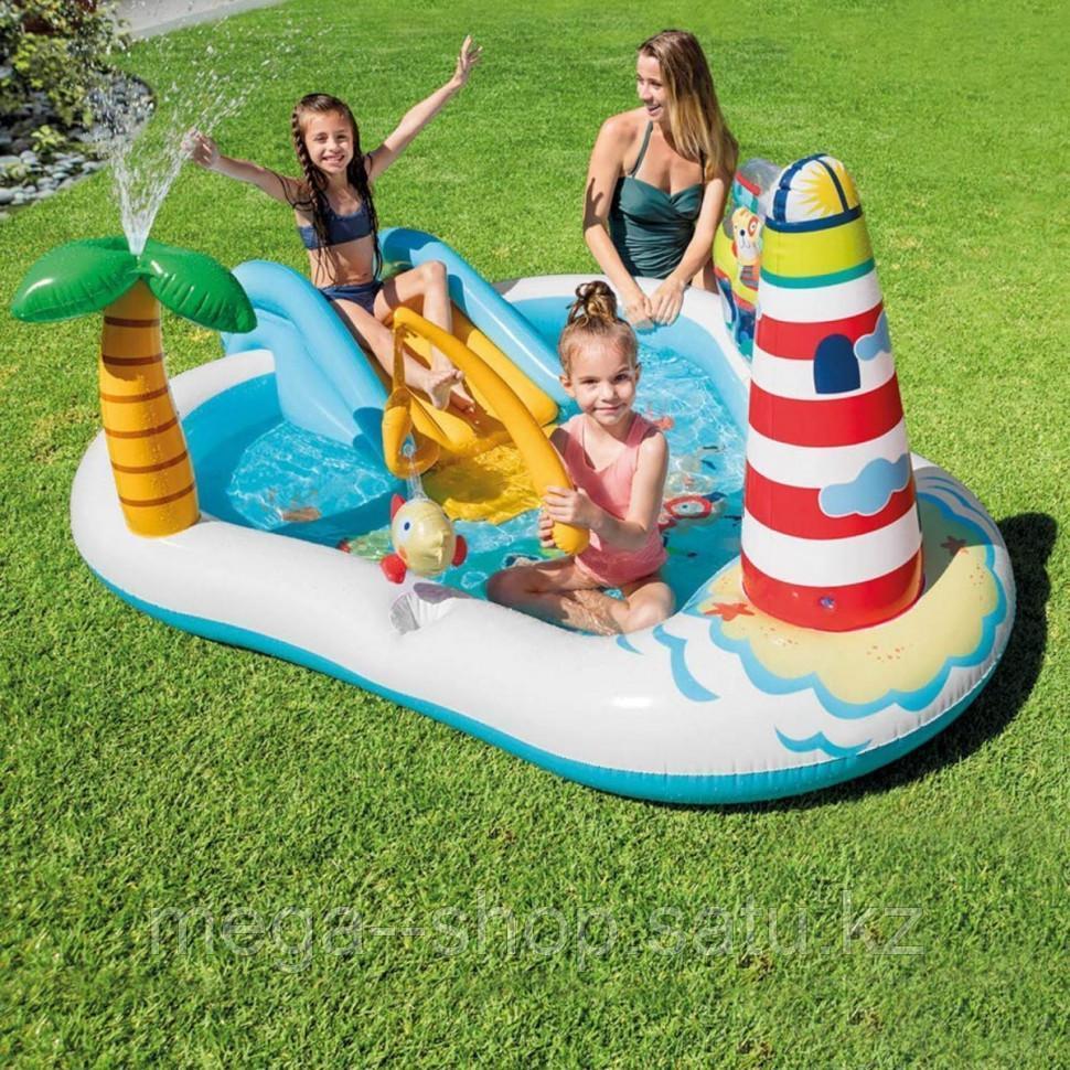 Детский игровой центр с горкой "рыбалка" 218х188х99см intex 57162