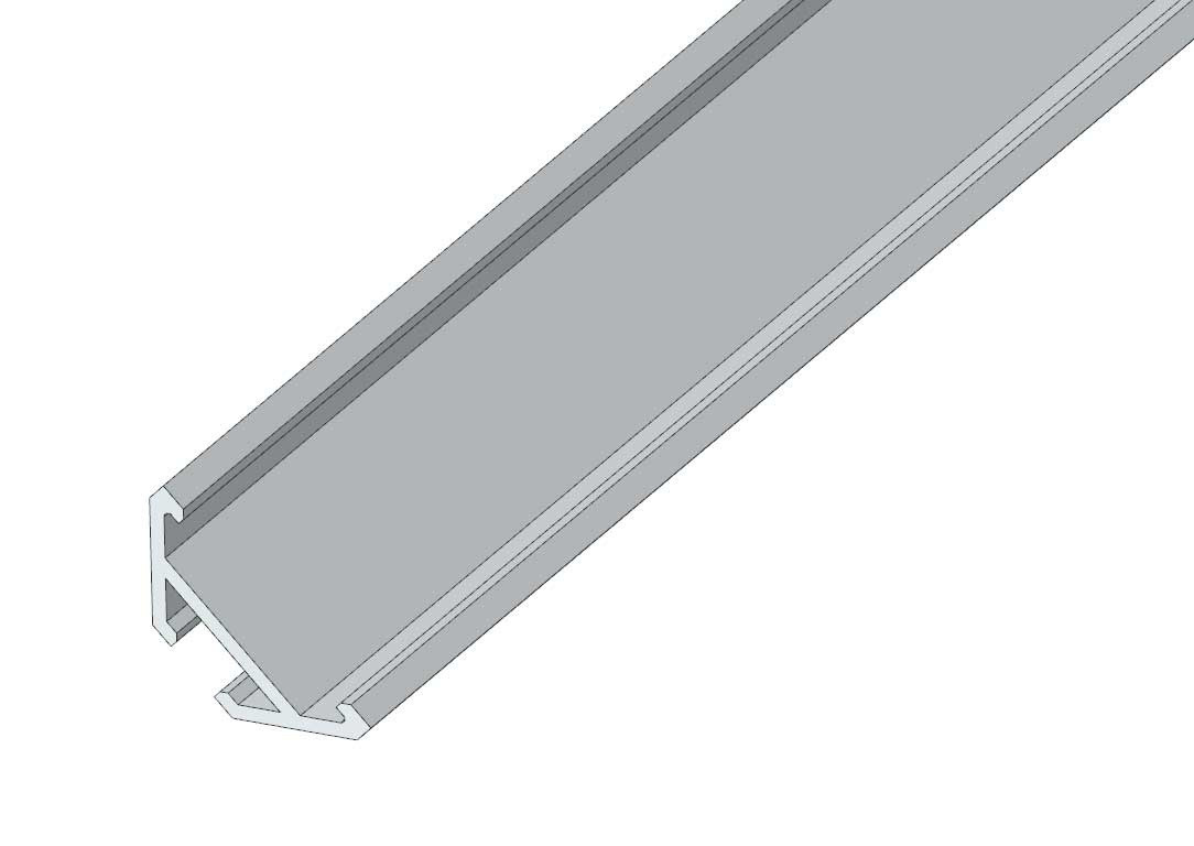 Алюминиевый профиль ЛСУ, цвет анодировки-серебро, длина 2 м - фото 1 - id-p75502639