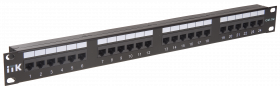 ITK 1U патч-панель кат.5Е UTP, 24 порта (IDC Krone), с кабельным органайзером