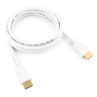 Кабель HDMI Cablexpert CC-HDMI4-W-6, 1.8м, v1.4, 19M/19M, белый, позол.разъемы, экран, пакет