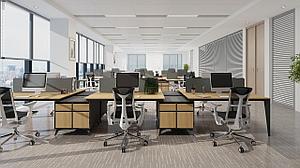 Столы офисные на  металлических опорах