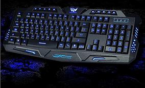 Игровая клавиатура с подсветкой оригинал Atlanfa Tricolor M200