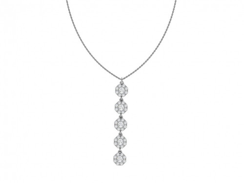 Серебряное колье с фианитом Pokrovsky 3121130-00775 размеры - 55 3121130-00775