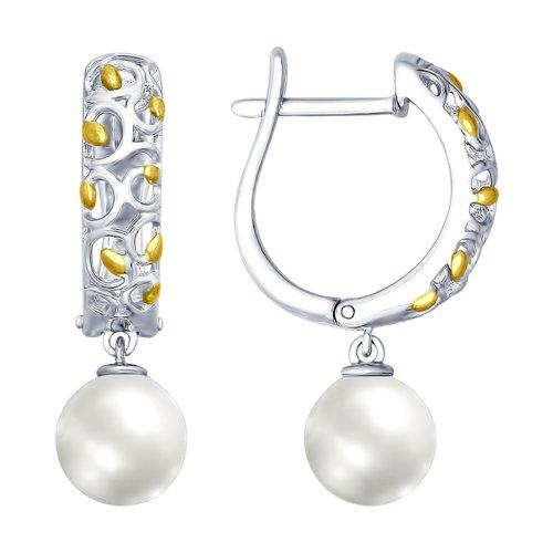 Серьги из серебра с жемчугом SOKOLOV 94022698