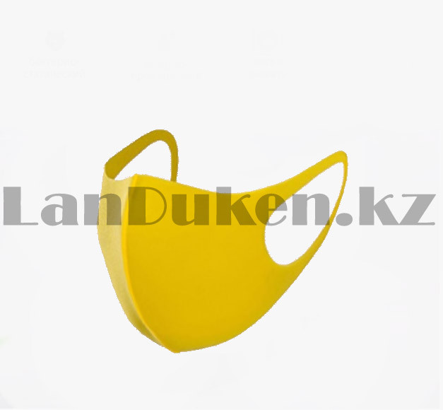 Многоразовая маска с защитой от холода и пыли Fashion mask желтая - фото 6 - id-p78185025