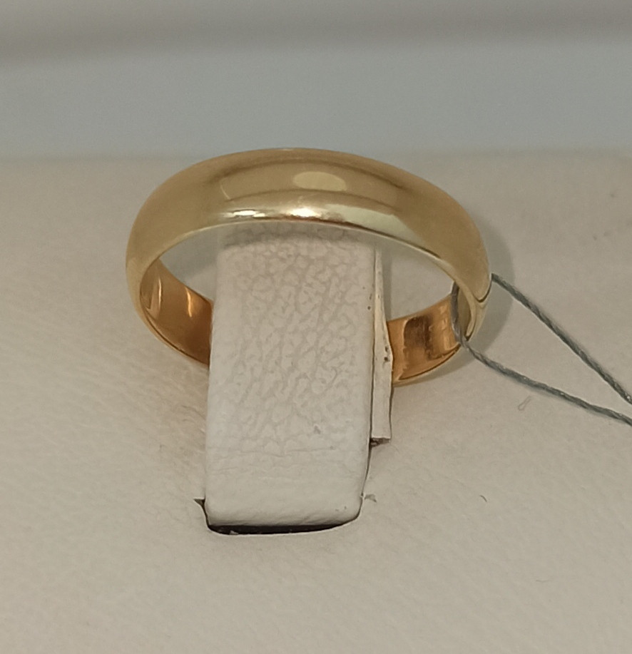 Обручальное кольцо / жёлтое золото- 15,5 размер