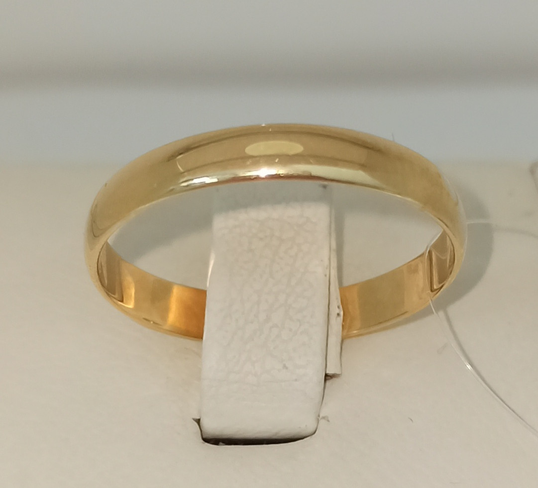 Обручальное кольцо / жёлтое золото -21,5 размер