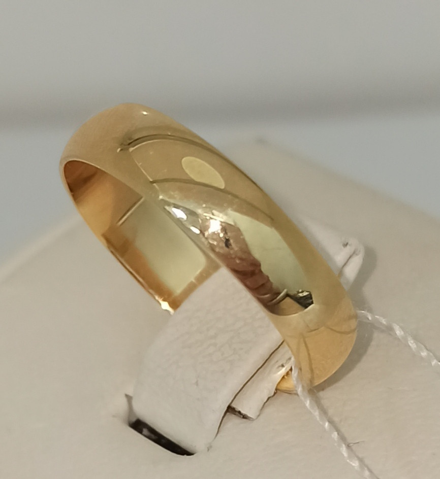 Обручальное кольцо / жёлтое золото-19 размер