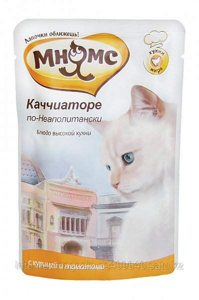 Влажный корм для кошек Мнямс Каччиаторе по-Неаполетански курица с томатами (паучи)