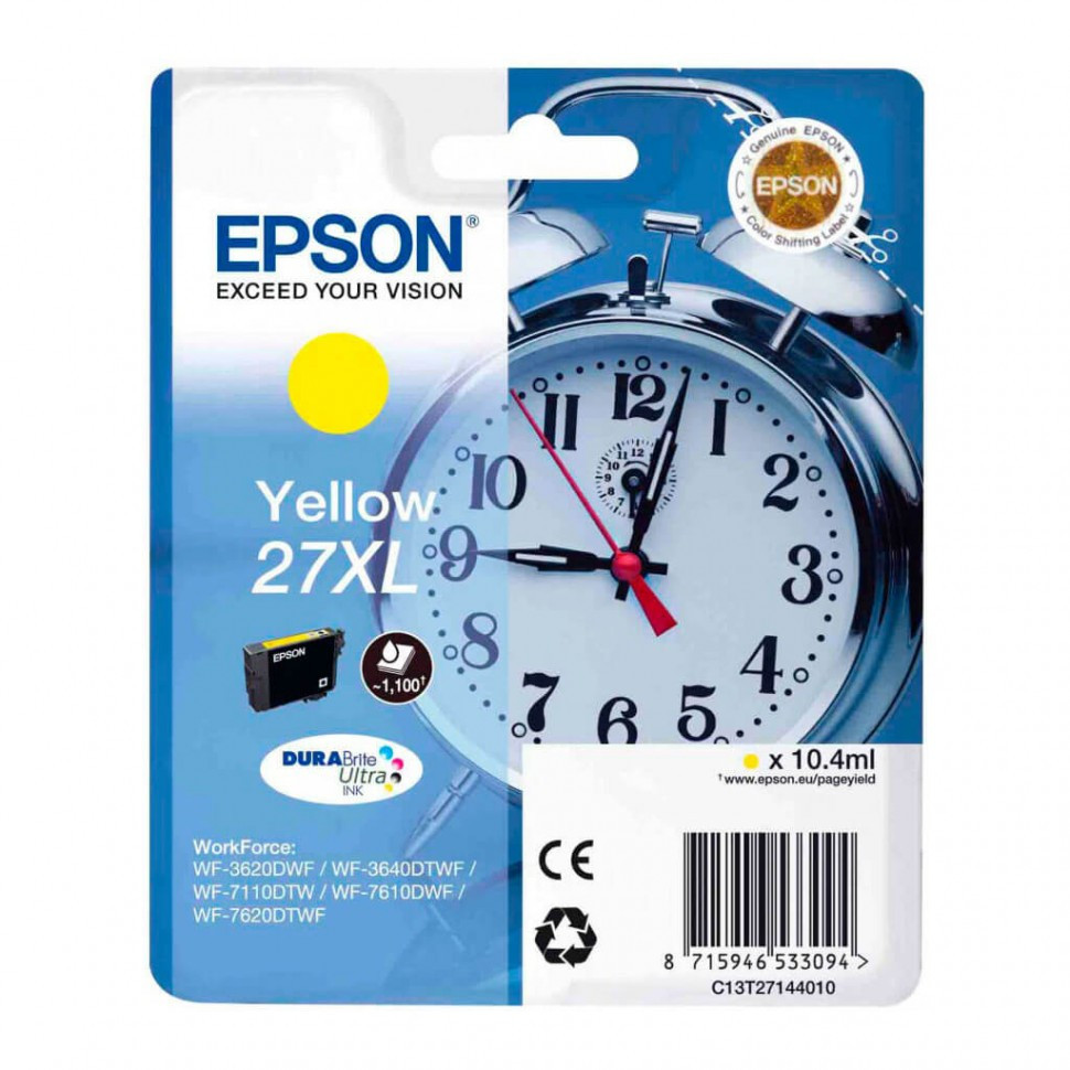 Картридж Epson C13T27044022 для WF-7110/7610/7620 жёлтый