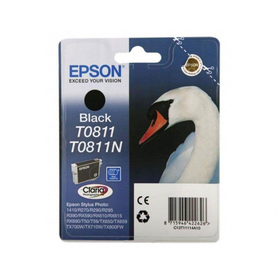 Картридж Epson C13T11114A10 (0811) R270/290/RX590_HIGH черный