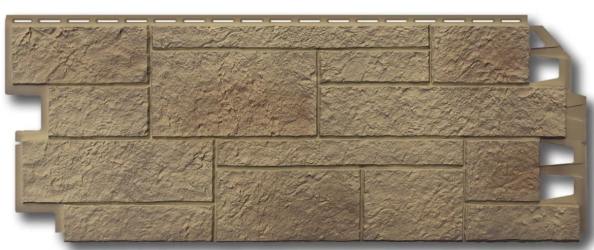 Фасадные панели VOX 420x1000 мм (0,42 м2) Solid Sandstone "Light Brown" Твердый Песчаник " Светло-Коричневый", фото 1