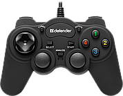 Игровой джойстик/геймпад Defender GAME RACER TURBO RS3 (Black)