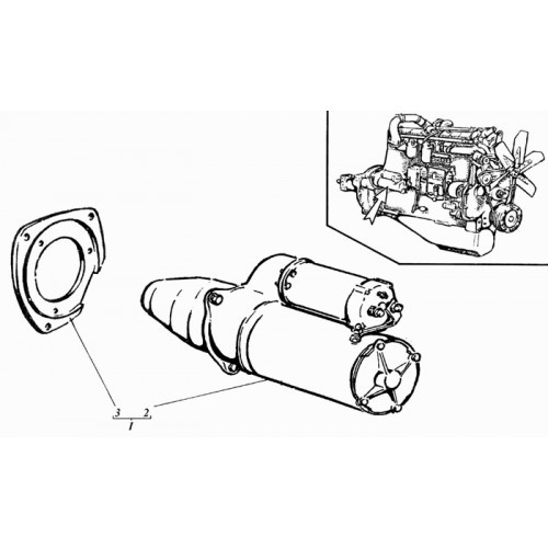 Стартер Komatsu 3D88-3D75-3D72-3D80