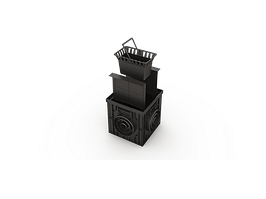 Дождеприемник пластиковый 300х300 в сборе (черный)