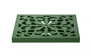 Решётка пластиковая декоративная к дождеприемнику (зеленый папоротник)