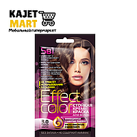 4912 Cтойкая крем-краска для волос серии «Effect Сolor» 50мл, 3,0 тон тёмный каштан