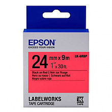 Лента Epson C53S656004 LK-6RBP Пастельная лента 24мм, Красн./Черн., 9м