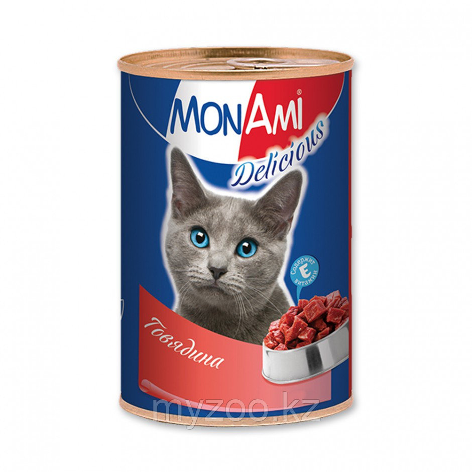 MonAmi - Консервы для кошек (говядина) 350 гр
