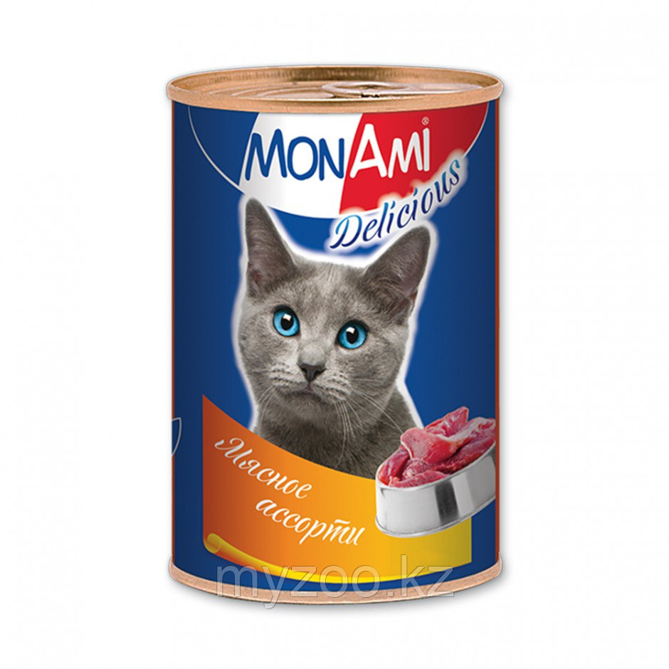 MonAmi - Консервы для кошек (мясное ассорти) 350 гр