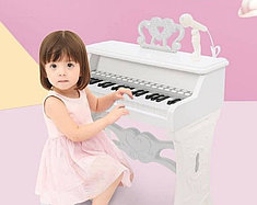 Детские Пианино со стульчиком и микрофоном 328 белый