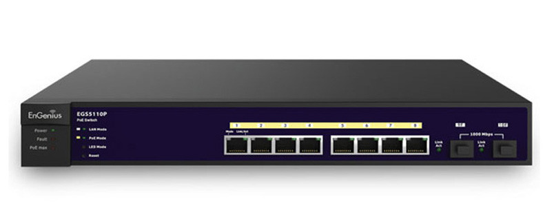 Гигабитный интелектуальный коммутатор PoE EGS5110P,