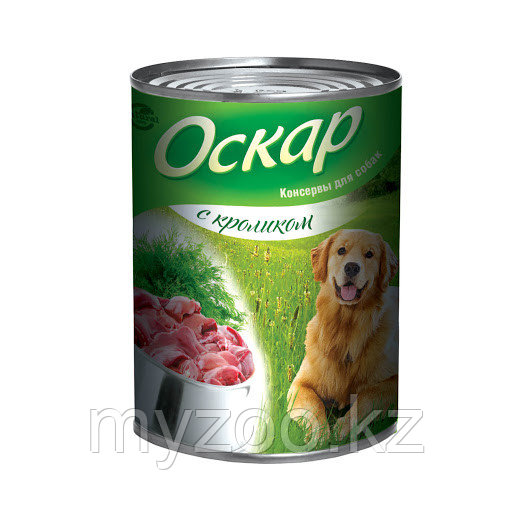 Оскар влажный корм для собак с кроликом 350 гр