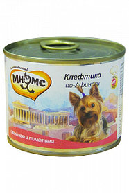 Влажный корм для собак всех пород Мнямс Клефтико по-Афински ягненок с томатами