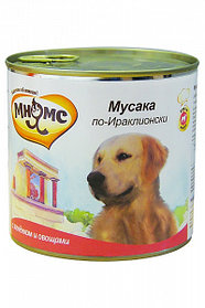 Влажный корм для собак всех пород Мнямс Мусака по-Ираклионски с ягненком и овощами