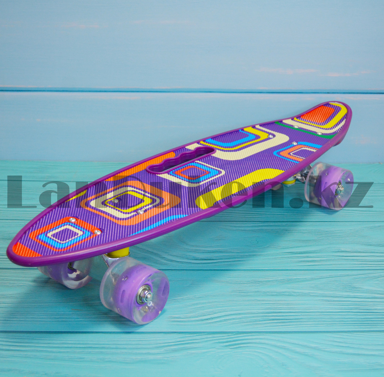 Лонгборд 59*16 Street с ручкой и со светящимися колесами (пенни борд) в ...