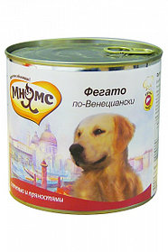Влажный корм для собак всех пород Мнямс Фрегато по-Венециански телячья печень с пряностями