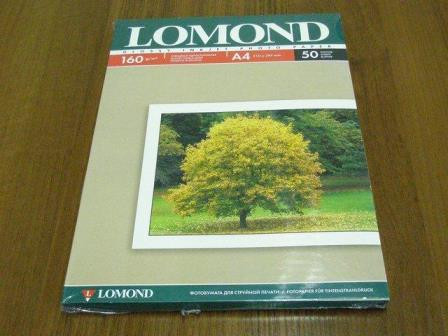 160g A4 50л Lomond глянцевая L0102055  (в кор. 19 пачек)