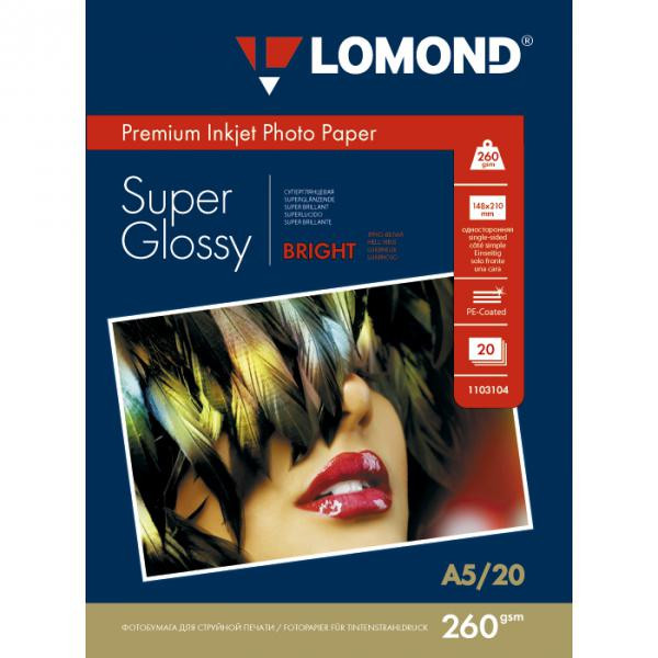 260g A5(210*148mm) 20л lomond SuperGlossy L1103104 (60п.в кор)