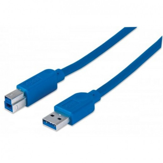 Кабель Manhattan USB 3.0, A(M)/B(M) (2 м, Blue)