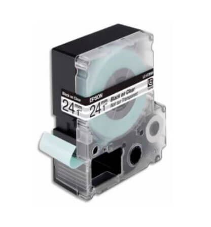 Лента Epson C53S656006 LK-6WBN9 Стандартная лента 24мм, Бел./Черн., 9м