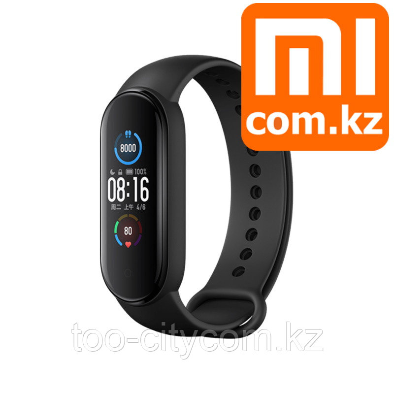 Фитнес-браслет v5.0 Xiaomi Mi MIBand 5, с дисплеем и пульсометром. Оригинал. Арт.6581 - фото 1 - id-p78295940