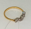 Золотое кольцо с бриллиантом / жёлтое золото - 17,5 размер, фото 4
