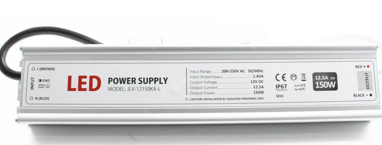 Трансформатор (драйвер) 150W для наружного применения IP65.Драйвер LED 150W DC12 IP67, фото 2
