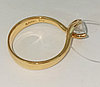 Кольцо с цирконом / жёлтое золото - 17 размер, фото 3