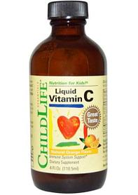 ChildLife Витамин C в жидкой форме, натуральный апельсиновый вкус, 118,5 мл (4 жидк. унции)