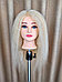 Голова-манекен блонд волос натуральный 95% 55 см, фото 2