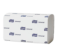 Полотенца бумажные Tork Universal, 250 шт, 1-слойные, 23*23 см, ZZ-сложение, белые