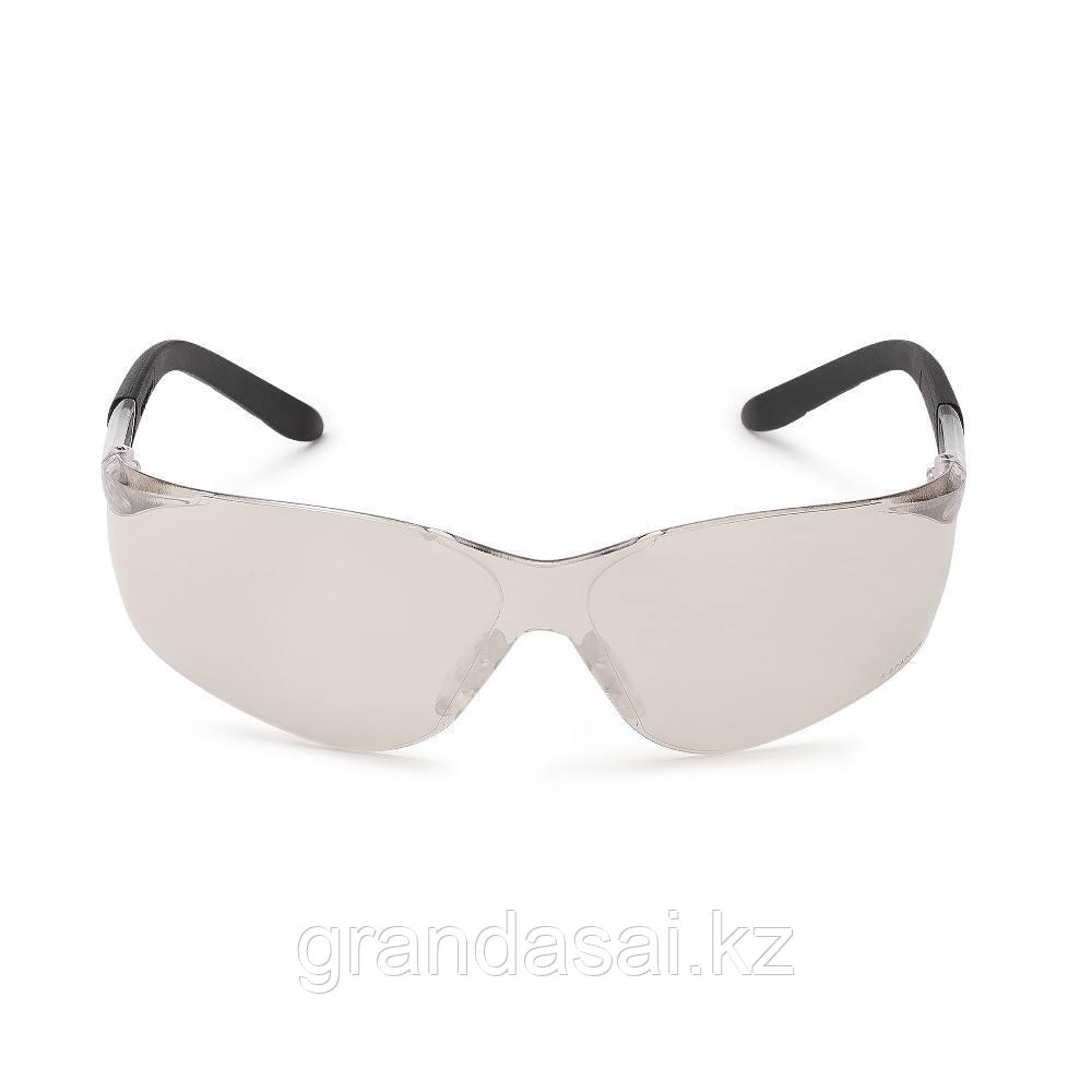 NITRAS 9012, защитные очки, оправа черная / прозрачная, окуляры светлые, серебристый зеркальный - фото 2 - id-p60738636