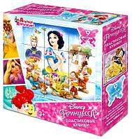 Пластмассовые кубики «Принцессы» Disney (9 шт.), фото 1