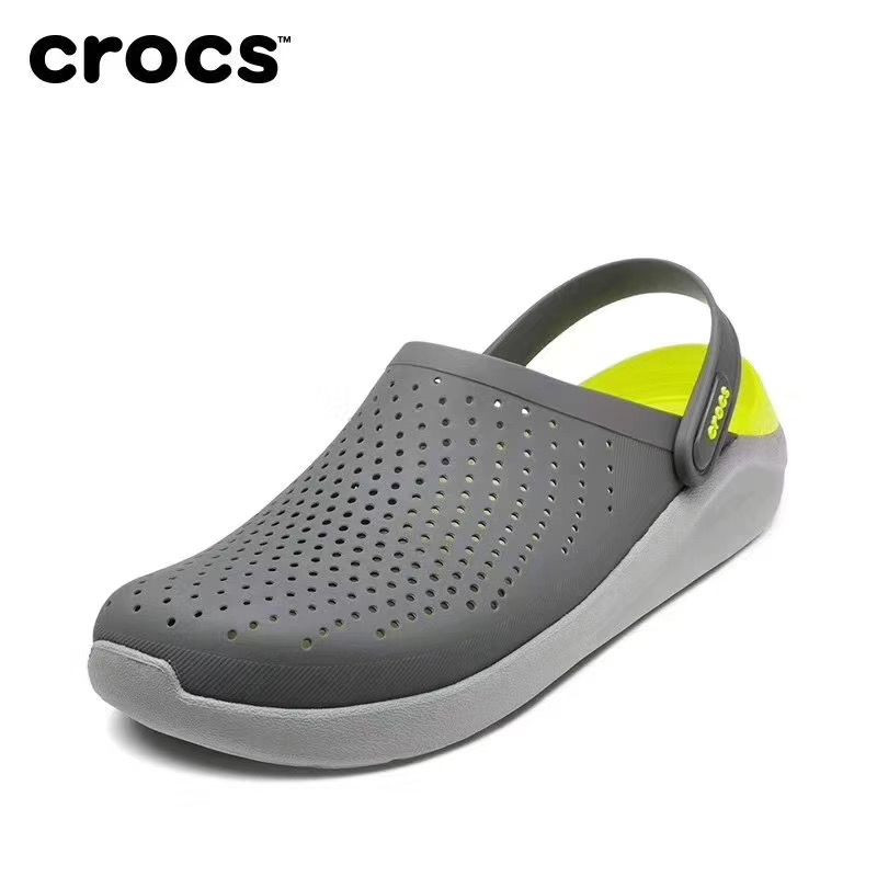 Сабо Crocs Crocband LiteRide серо-желтый - фото 1 - id-p78498653