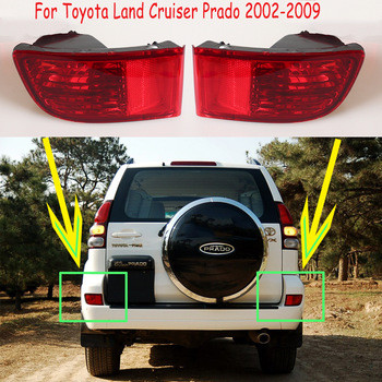 Фонари (катафоты, отражатели) в задний бампер на Toyota Land Cruiser Prado 120 2002-2009 - фото 1 - id-p78501466